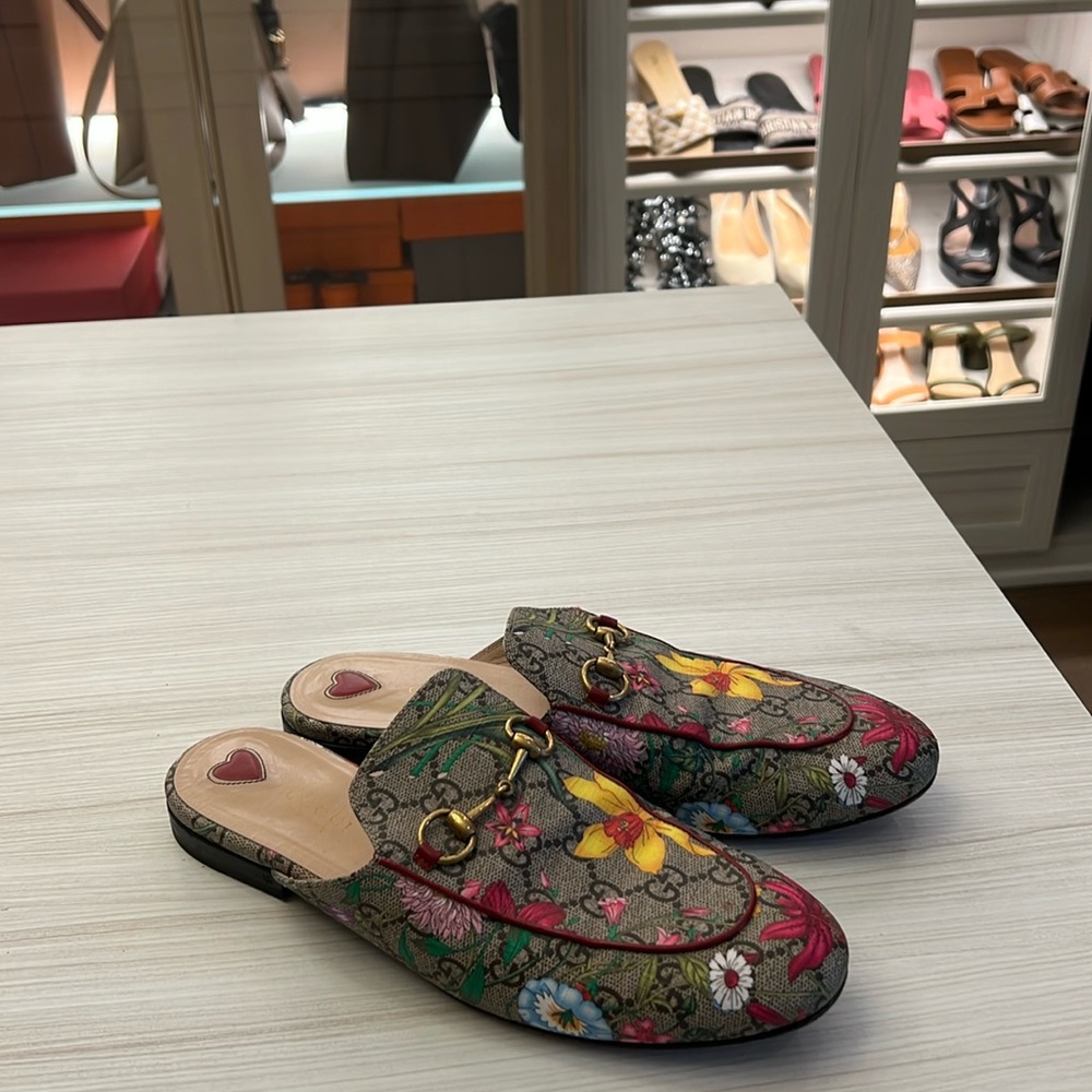 Gucci floral loafers